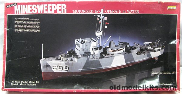 Lindberg 1/130 Minesweeper USS Sentry AM-299 - Admirable Class WWII US Navy, 761 plastic model kit